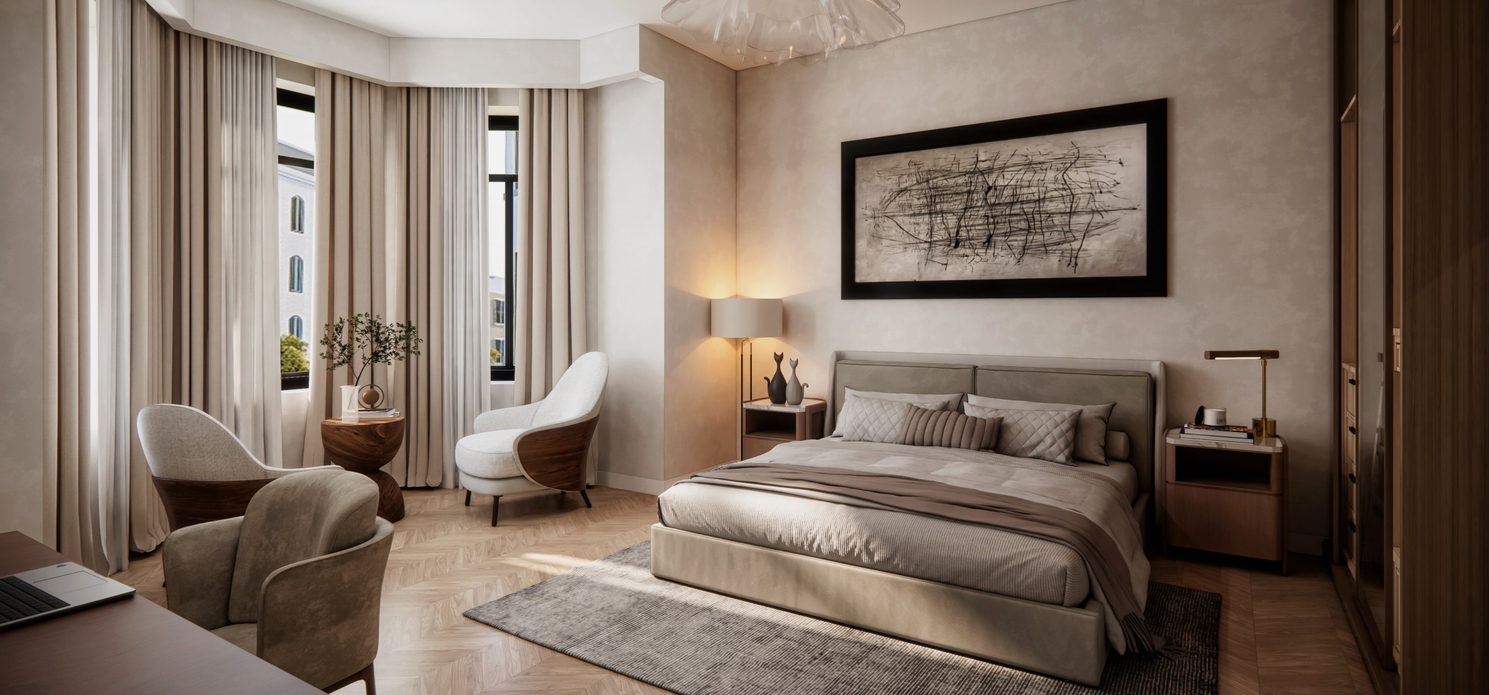 Schlafzimmer 3-Zimmer-Wohnung